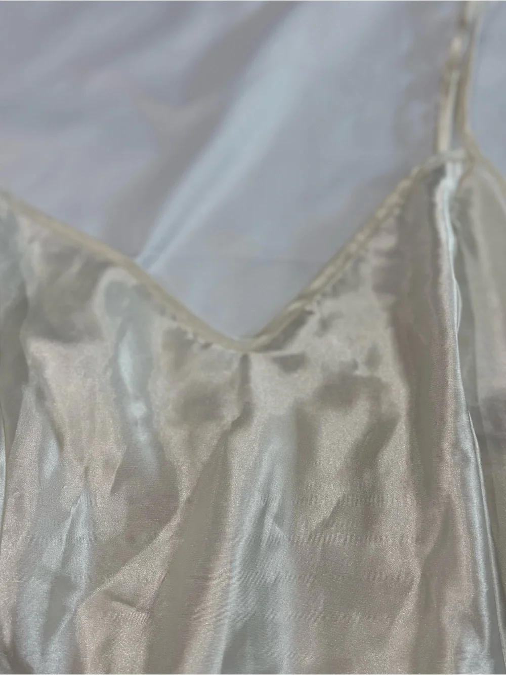 VTG Victorias Secret Ivory Slip Dress Gold Label Lace Satin Coquette Bridal Sz L